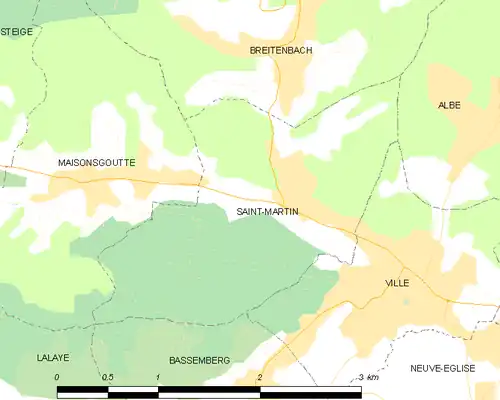 Detailkaart van de gemeente