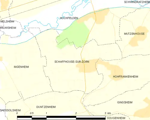Detailkaart van de gemeente