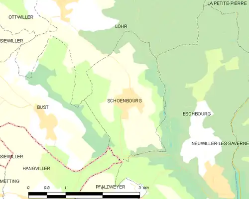 Detailkaart van de gemeente