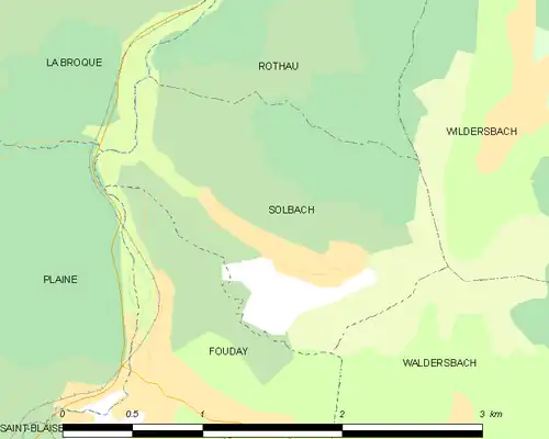 Detailkaart van de gemeente