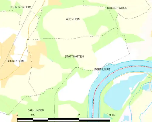 Detailkaart van de gemeente