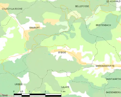 Detailkaart van de gemeente