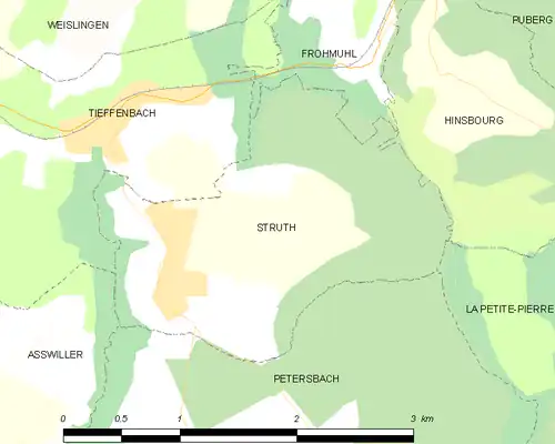 Detailkaart van de gemeente