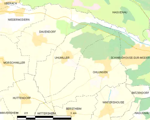 Detailkaart van de gemeente