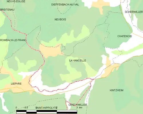 Detailkaart van de gemeente