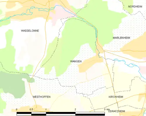 Detailkaart van de gemeente