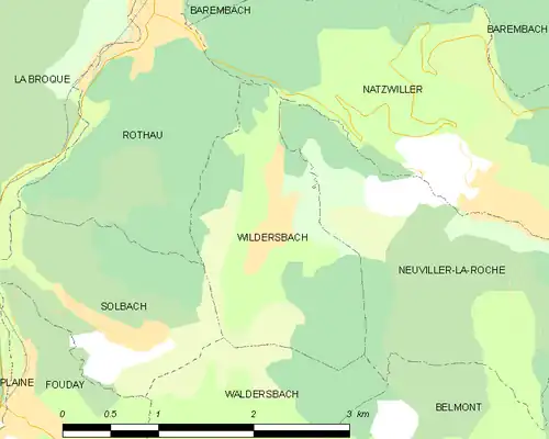 Detailkaart van de gemeente