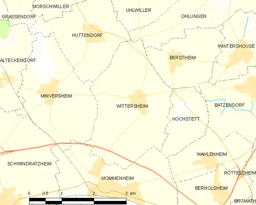 Detailkaart van de gemeente