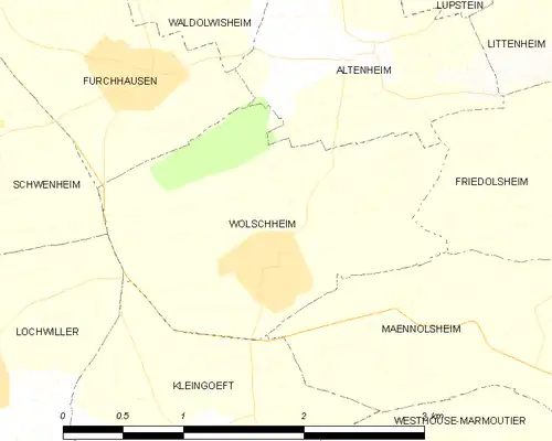 Detailkaart van de gemeente