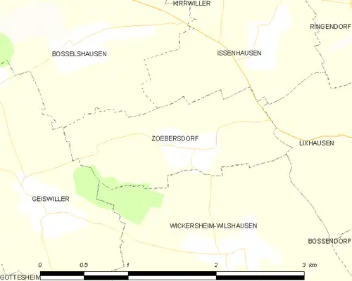 Detailkaart van de gemeente