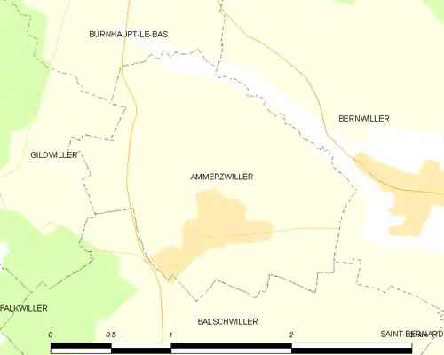 Detailkaart van de gemeente