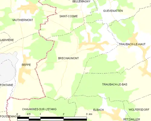 Detailkaart van de gemeente