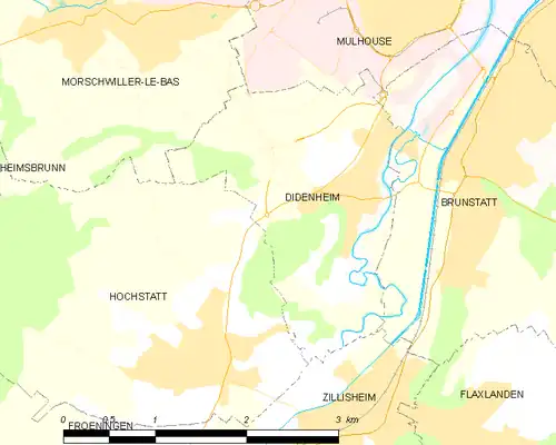 Detailkaart van de gemeente