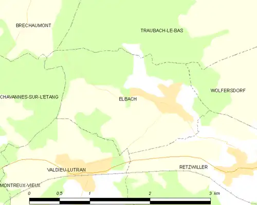 Detailkaart van de gemeente