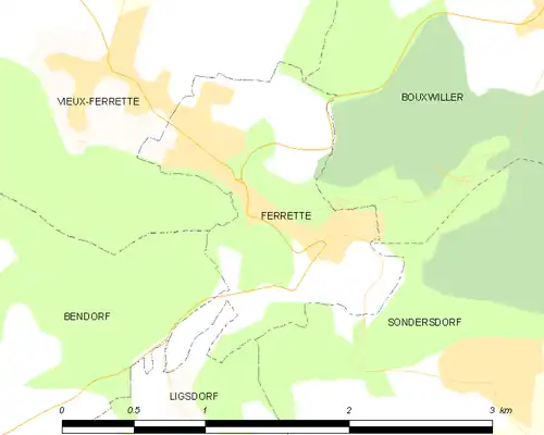 Detailkaart van de gemeente