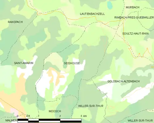 Detailkaart van de gemeente