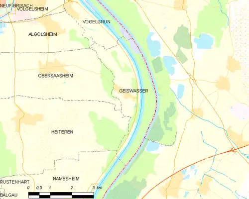 Detailkaart van de gemeente
