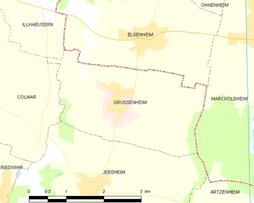 Detailkaart van de gemeente