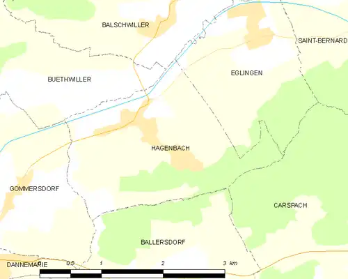 Detailkaart van de gemeente