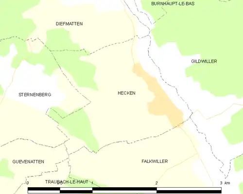 Detailkaart van de gemeente