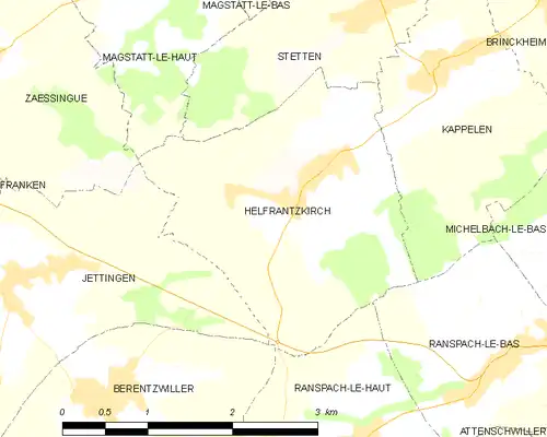 Detailkaart van de gemeente