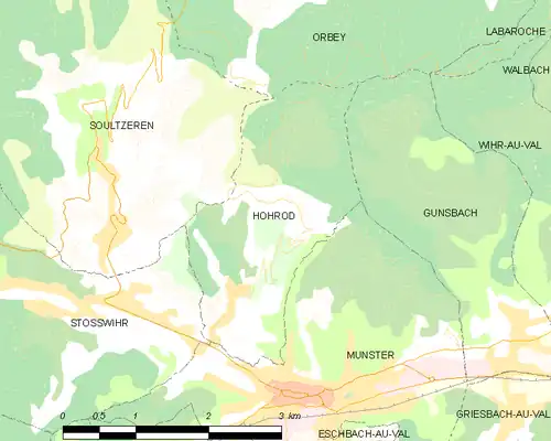 Detailkaart van de gemeente