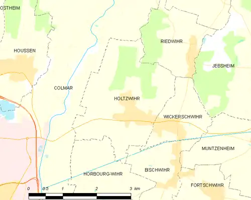 Detailkaart van de gemeente