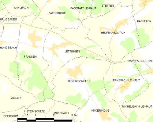 Detailkaart van de gemeente