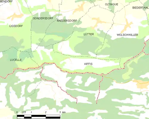 Detailkaart van de gemeente