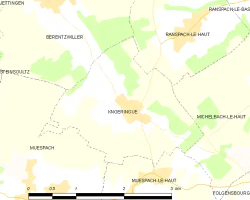 Detailkaart van de gemeente