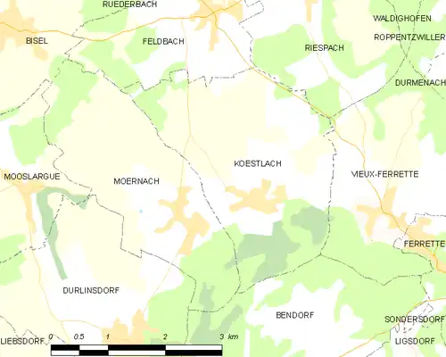 Detailkaart van de gemeente
