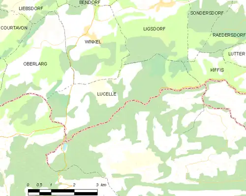 Detailkaart van de gemeente