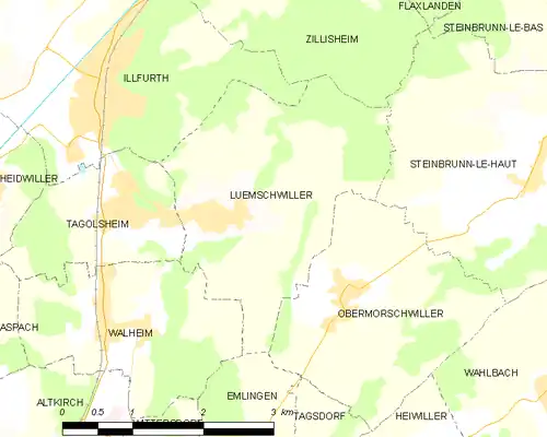 Detailkaart van de gemeente