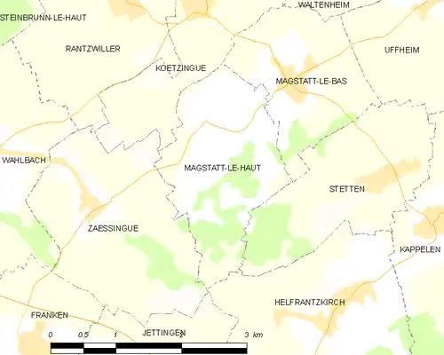 Detailkaart van de gemeente