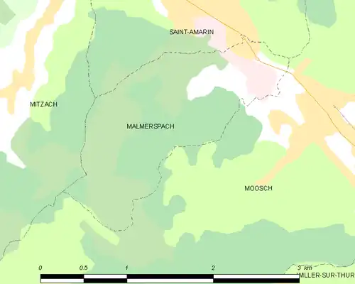 Detailkaart van de gemeente