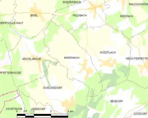 Detailkaart van de gemeente