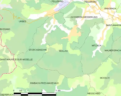 Detailkaart van de gemeente