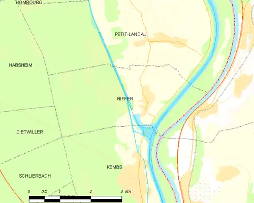 Detailkaart van de gemeente