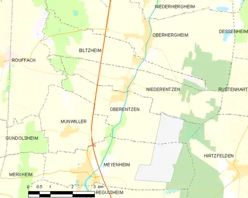 Detailkaart van de gemeente