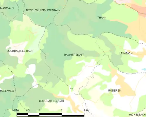 Detailkaart van de gemeente