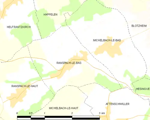 Detailkaart van de gemeente