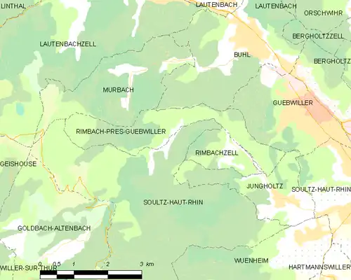 Detailkaart van de gemeente