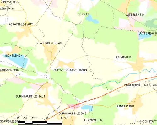 Detailkaart van de gemeente