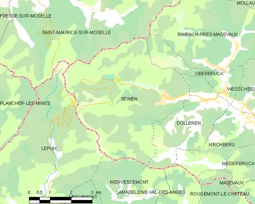 Detailkaart van de gemeente