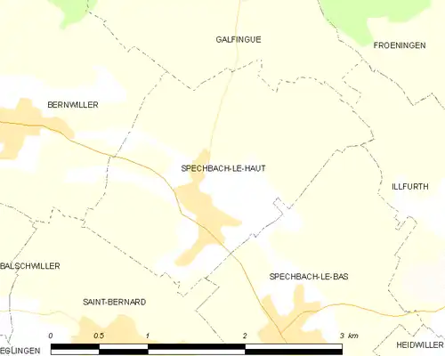 Detailkaart van de gemeente