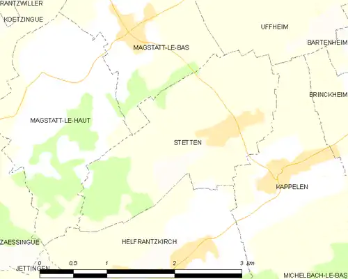 Detailkaart van de gemeente