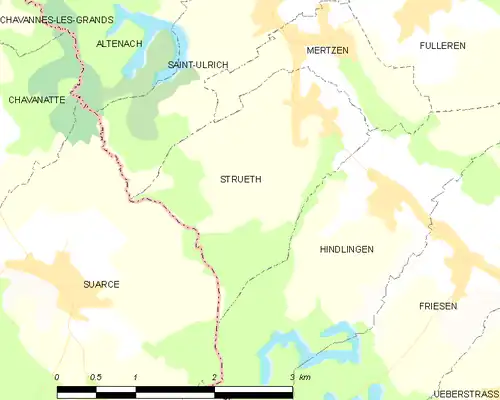 Detailkaart van de gemeente