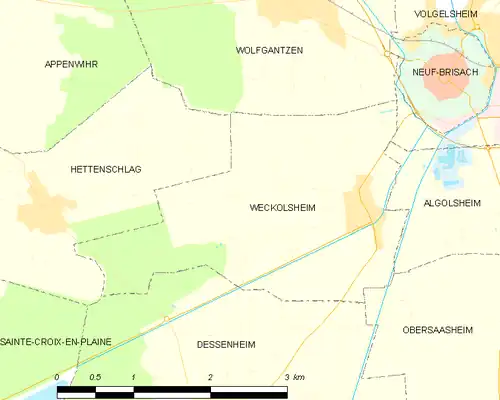 Detailkaart van de gemeente