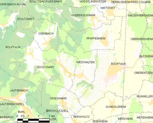 Detailkaart van de gemeente