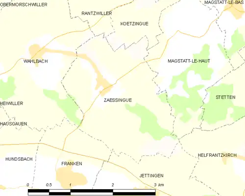 Detailkaart van de gemeente